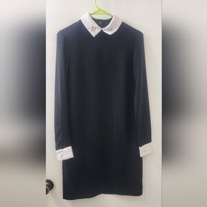 Black And Black Dress With White Collar And Cuffs for Sale up to 90% Off:  Poshmark